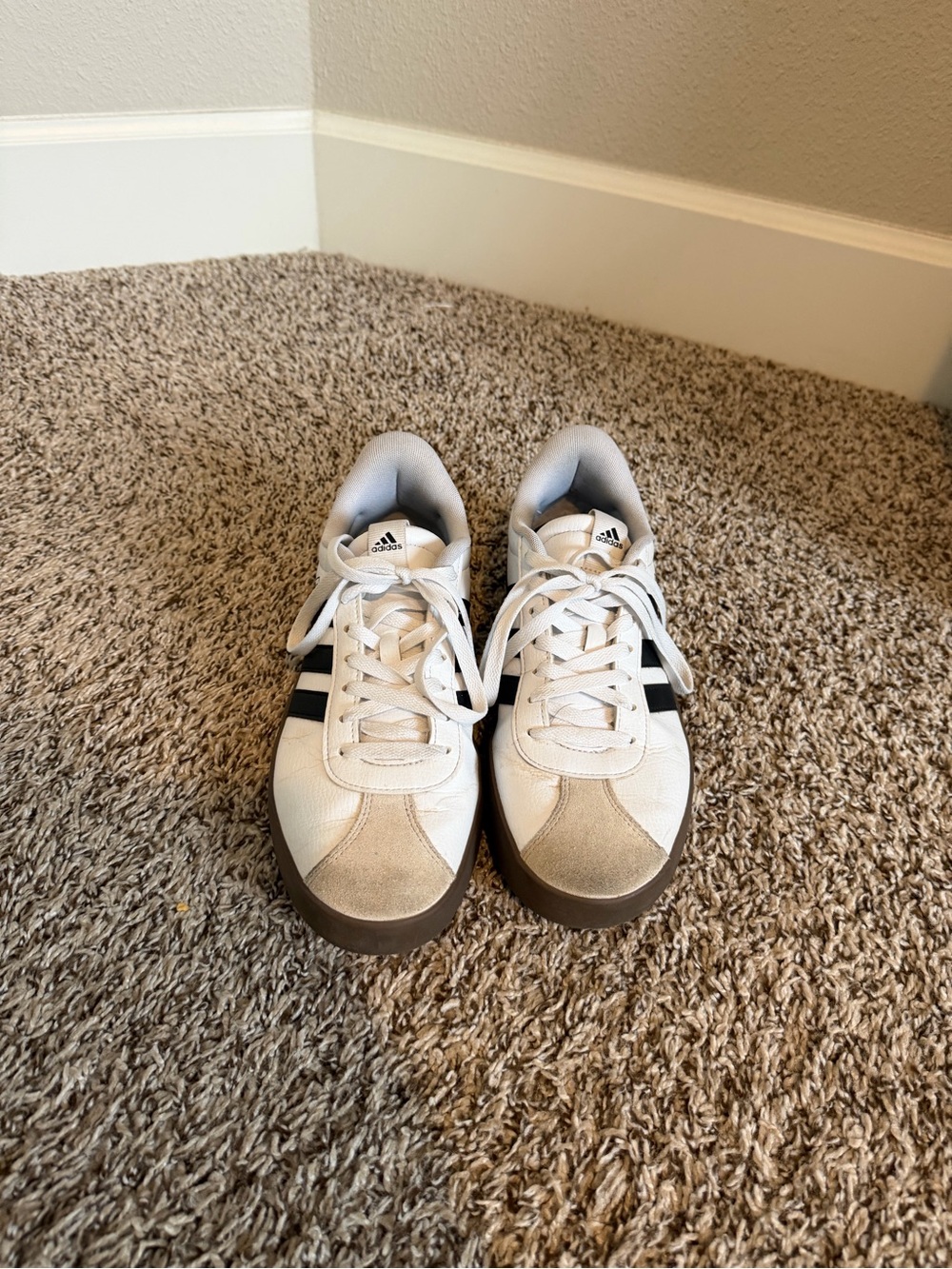 Adidas Women’s White and Black VL Court 3.0 - Size 9.5